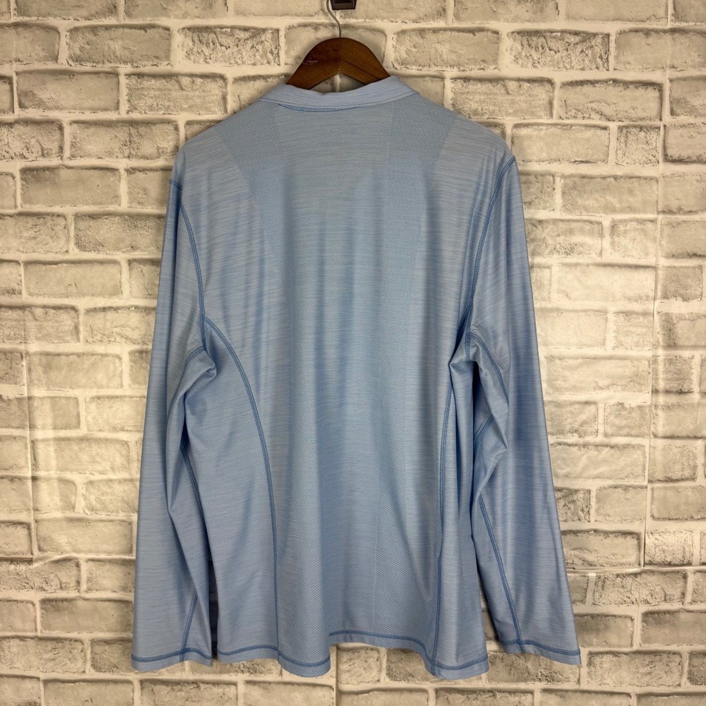Tommy Bahama IslandZone Mens Large Light Blue Performance Quarter Zip Pullover - Picture 4 of 8